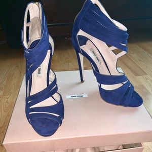 MIU MIU: Calzature Donna Heels in Royal Blue